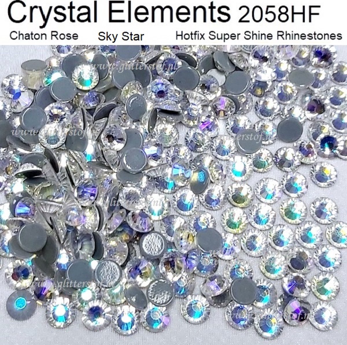 Strass steentjes | Sky Star | SS10 (2,70-2,90mm) 1440st (10 Gross) | Crystal Elements Super kwaliteit 2058HF | Rhinestones Hotfix Flatback | Glitter steentjes